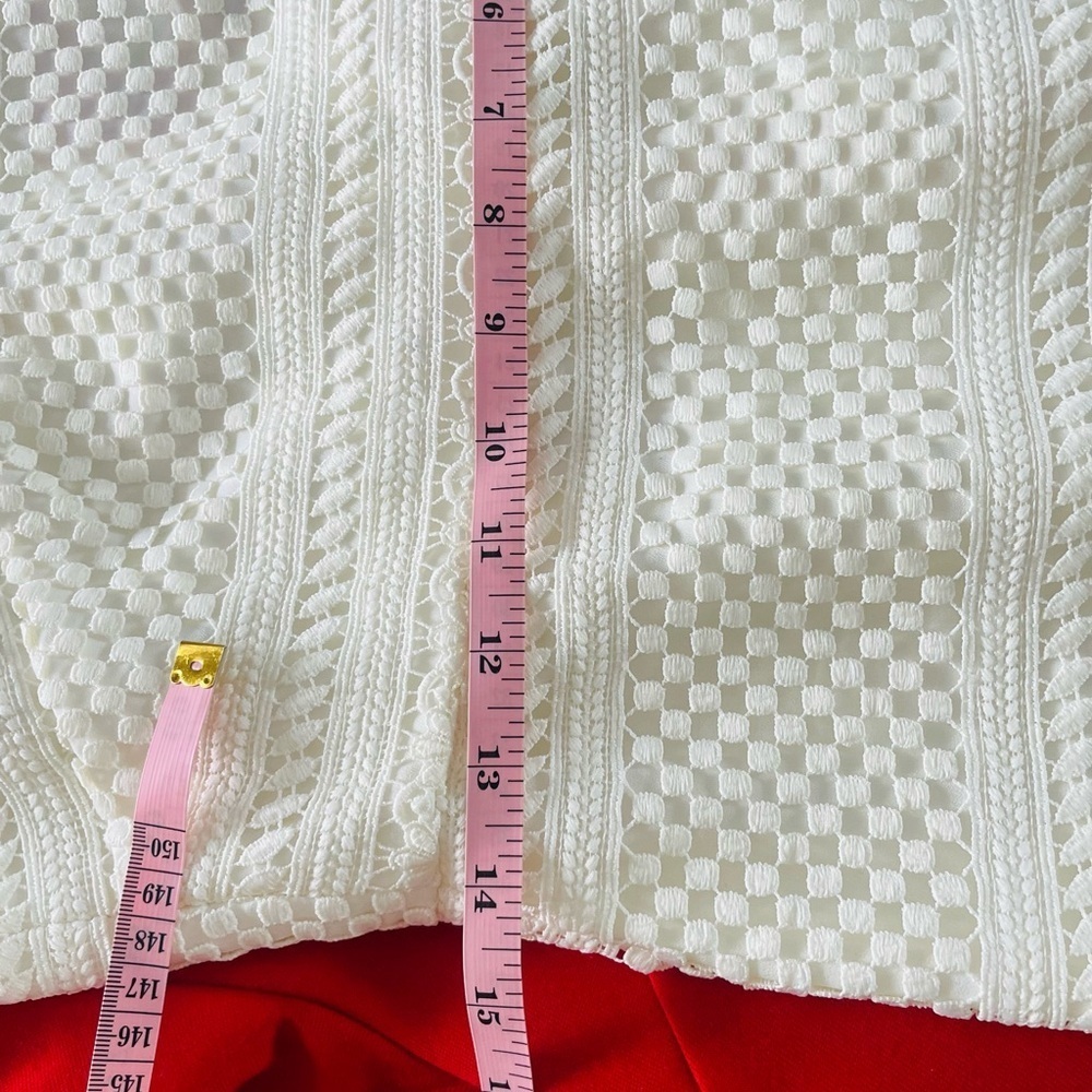 J. Crew Geometric Lace Midi Dress in Ivory NWT - Picture 11 of 14